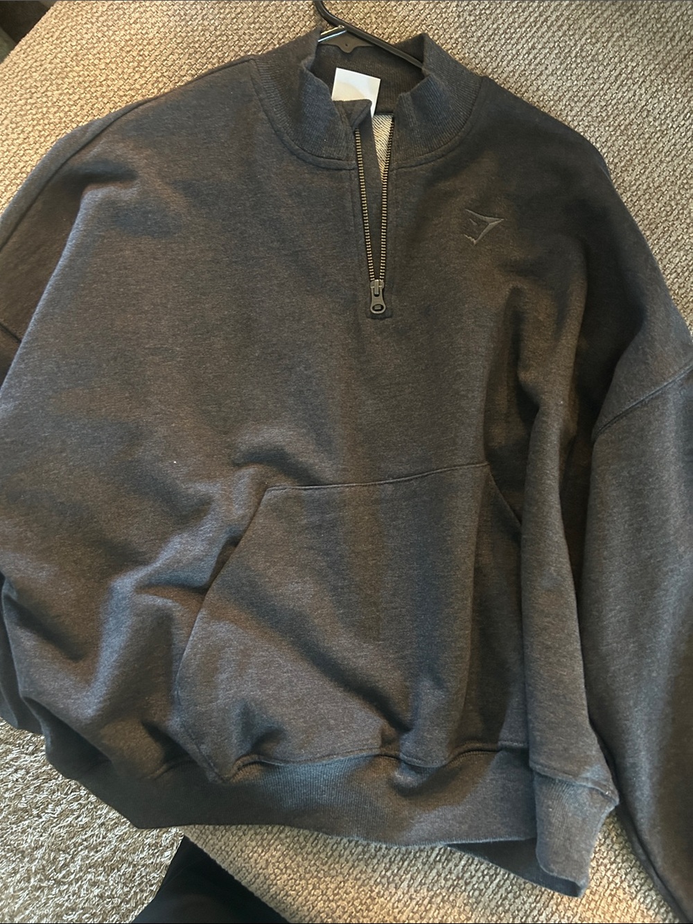 Gymshark Charcoal Half-Zip Turtleneck Pullover